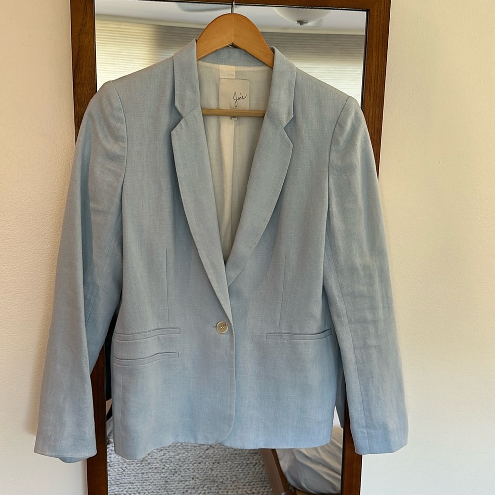 Joie baby blue linen blazer